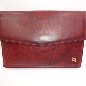Vintage Brown Rolfs Designer Collection Cowhide Leather Purse Clutch Bag